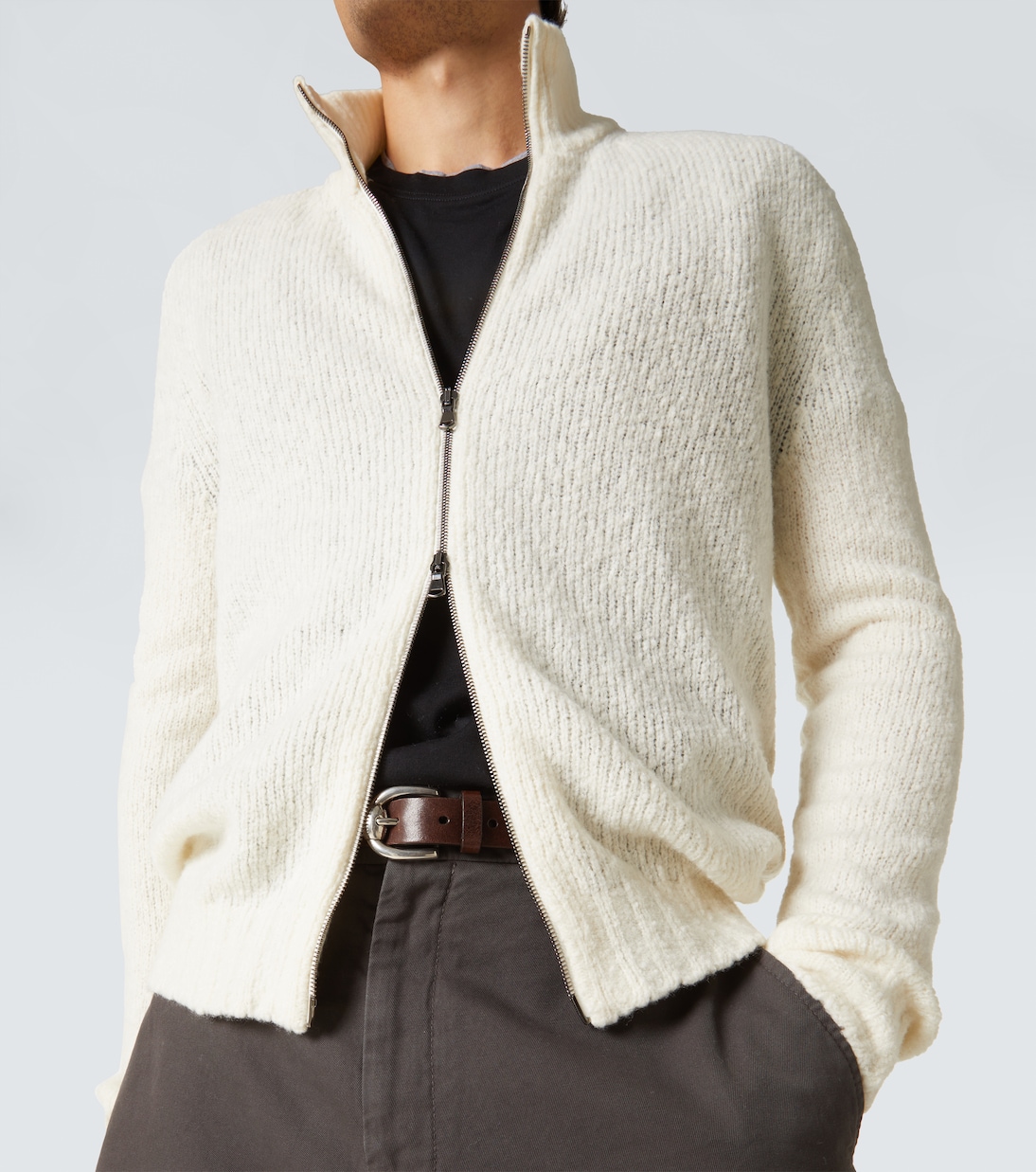 Wool and cashmere-blend zip-up sweater | Thom Sweeney