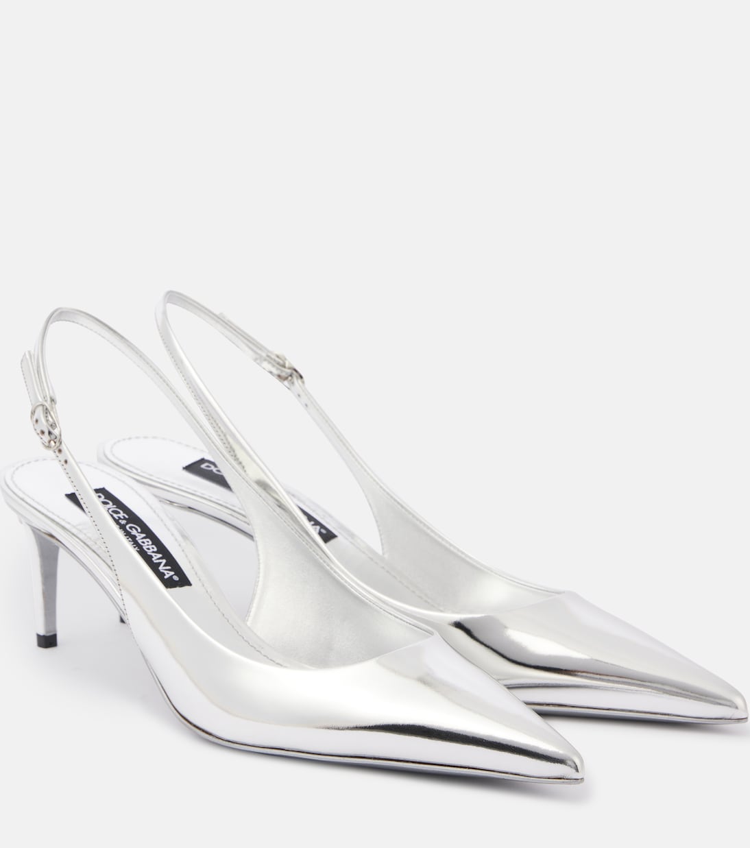 Metallic leather slingback pumps | Dolce&Gabbana