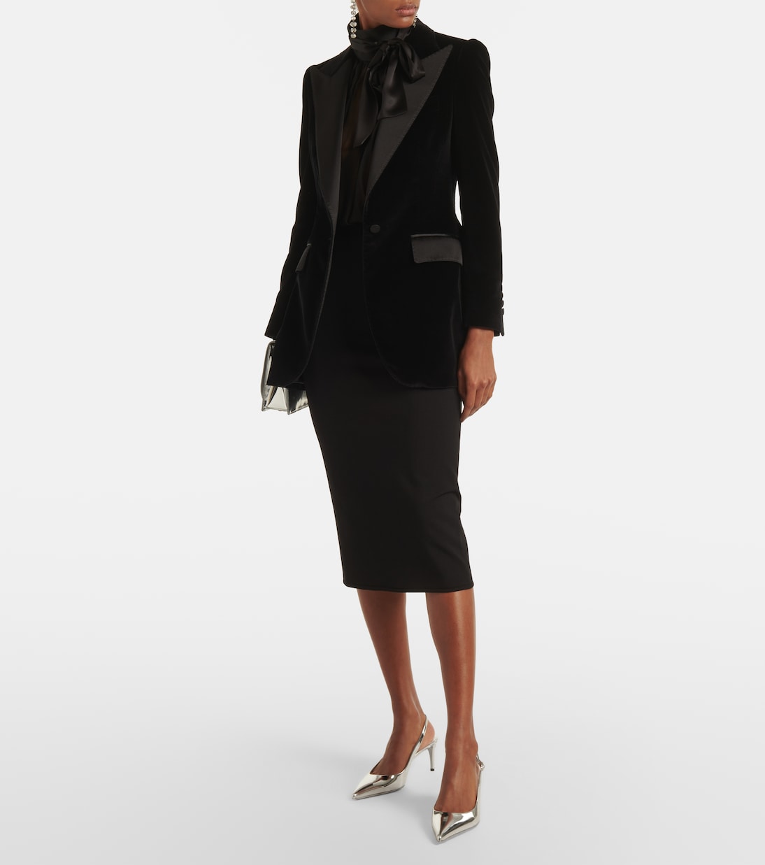 Metallic leather slingback pumps | Dolce&Gabbana