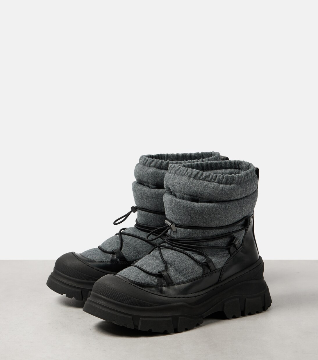 Leather-trimmed snow boots | Brunello Cucinelli