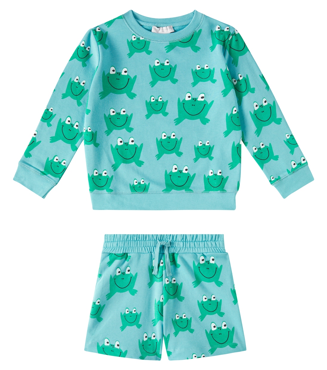 Fleece cotton sweater and sweatpants set | Stella McCartney Kids
