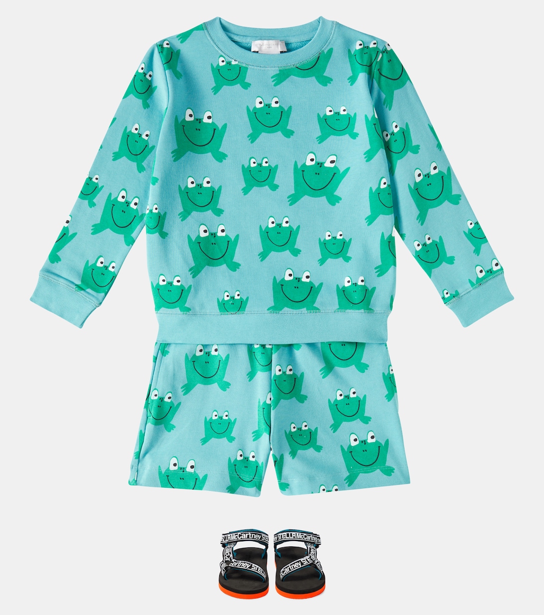 Fleece cotton sweater and sweatpants set | Stella McCartney Kids