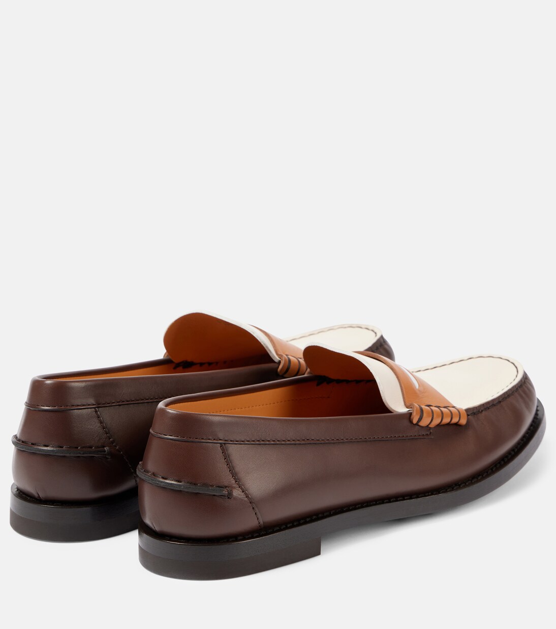 Colorblocked leather penny loafers | Tod's