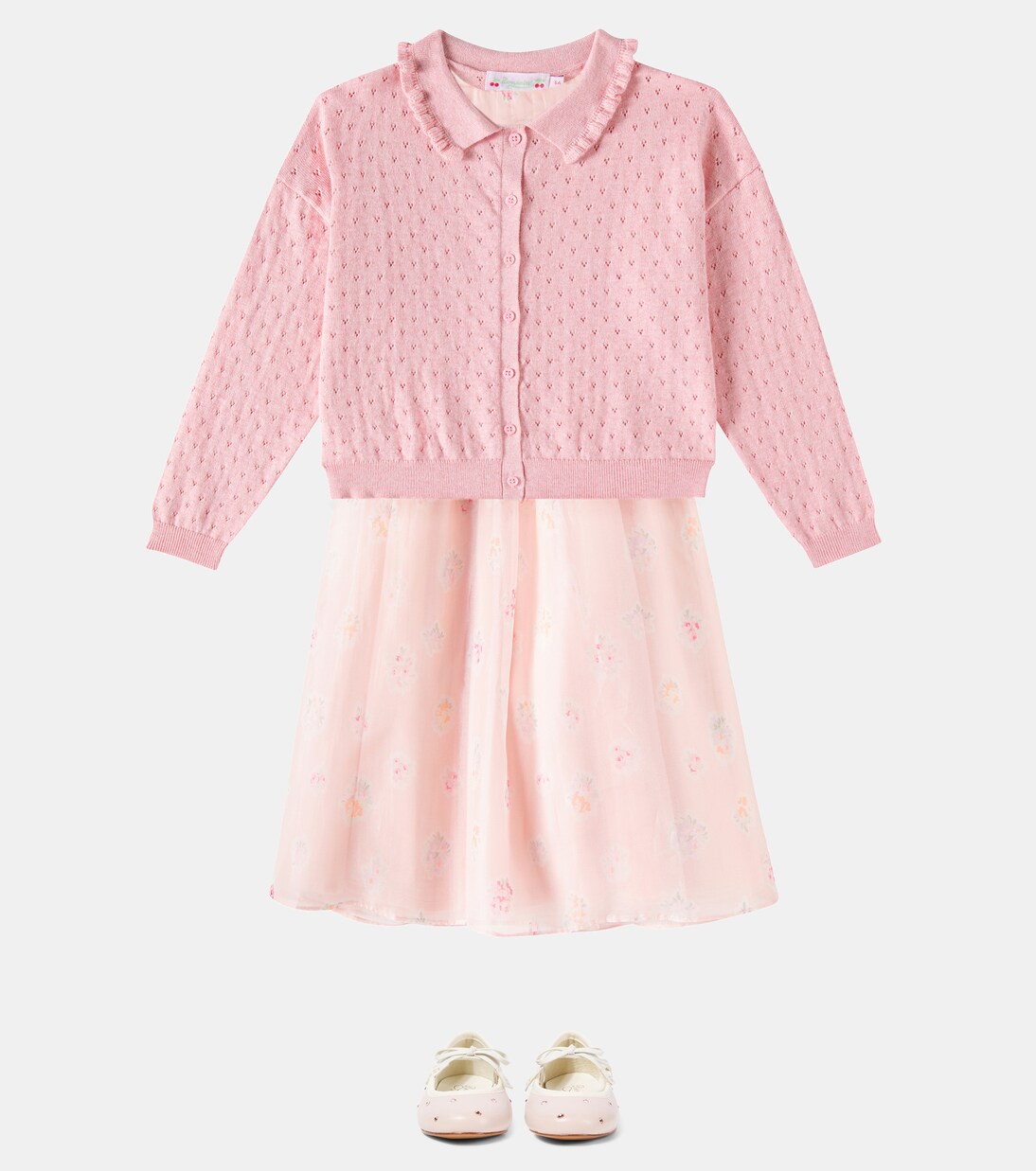 Robe Elmae en soie à fleurs | Bonpoint