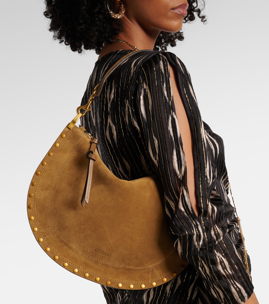 Oskan Soft Zipped suede shoulder bag | Isabel Marant