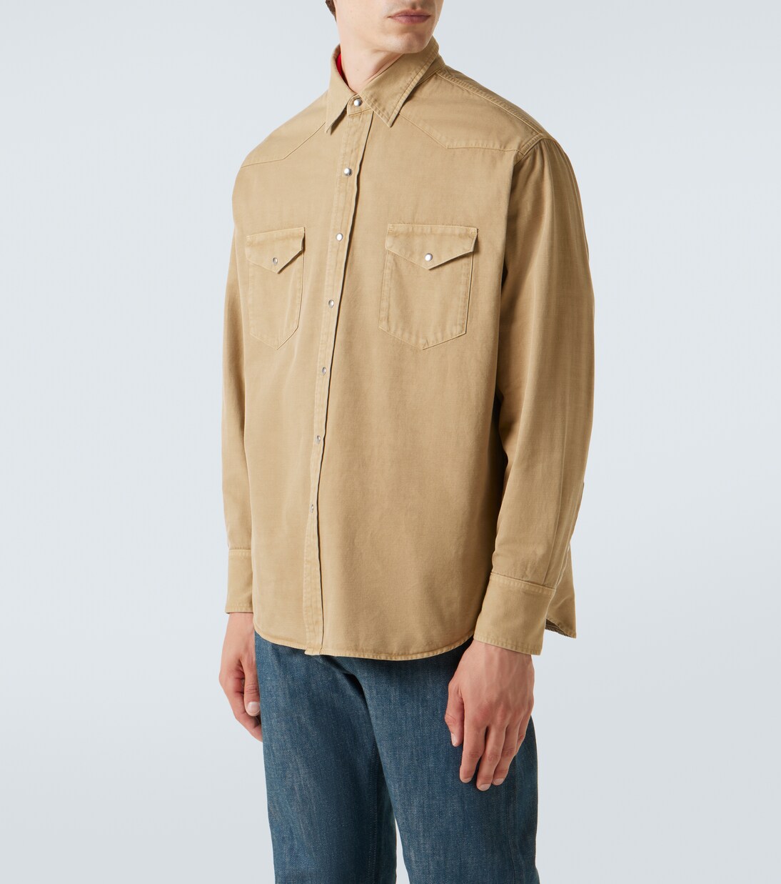 Hemd aus Baumwoll-Gabardine  | Auralee