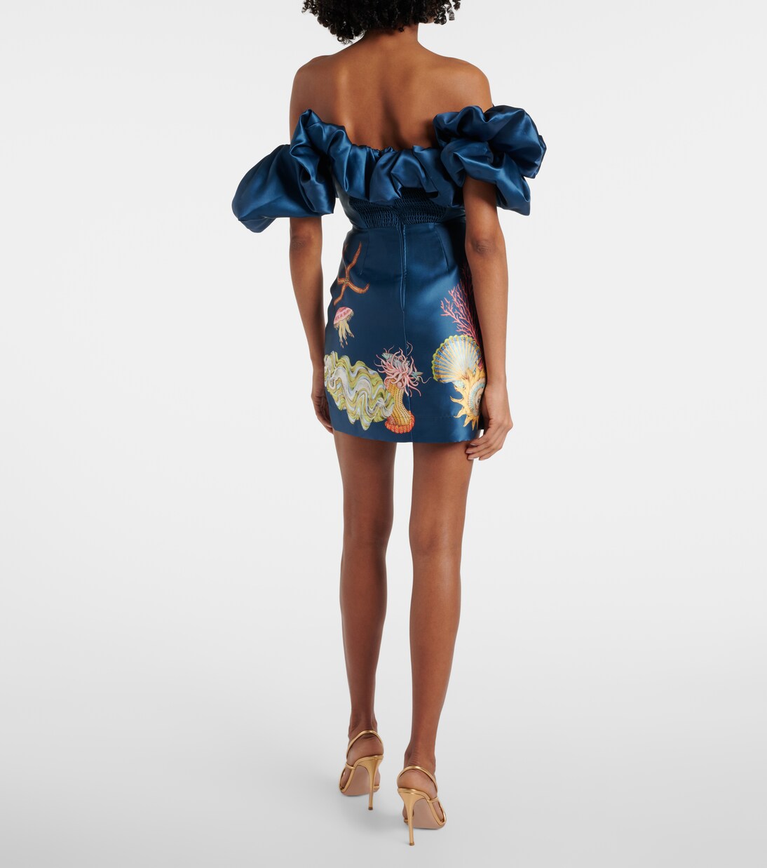 فستان قصير بكشكشة وطبعات Dorian | Alémais