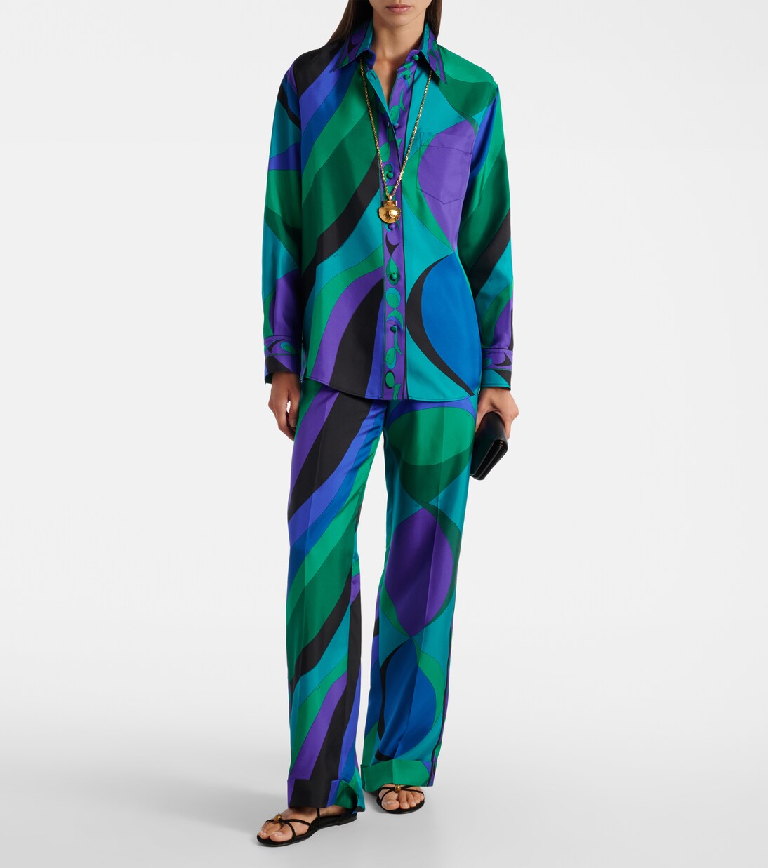 Camisa Pesci de seda  | Pucci