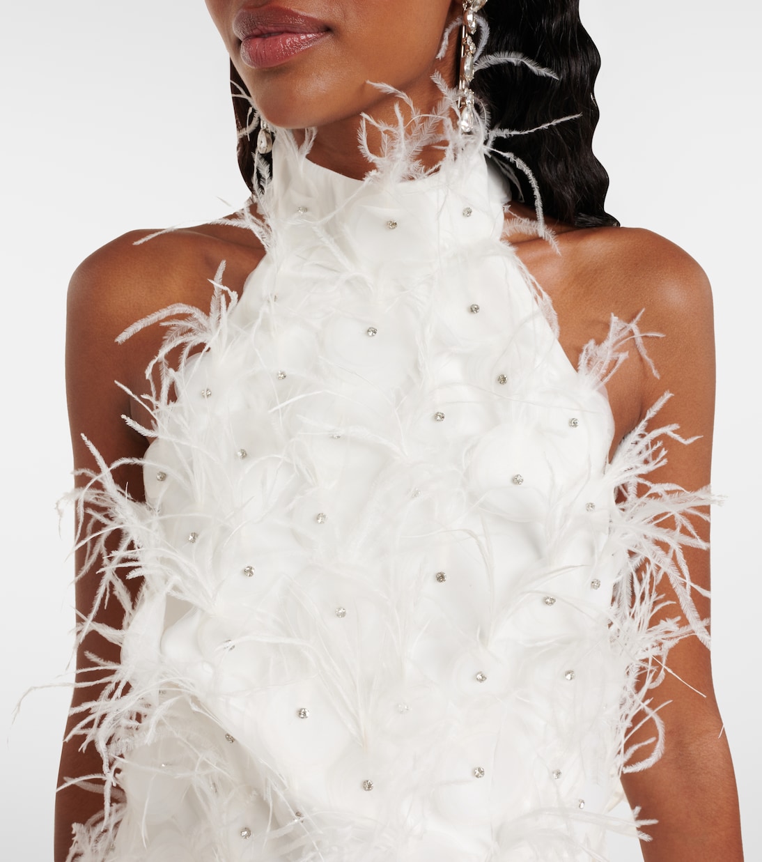 Bridal Minikleid Meha mit Federn | Rebecca Vallance