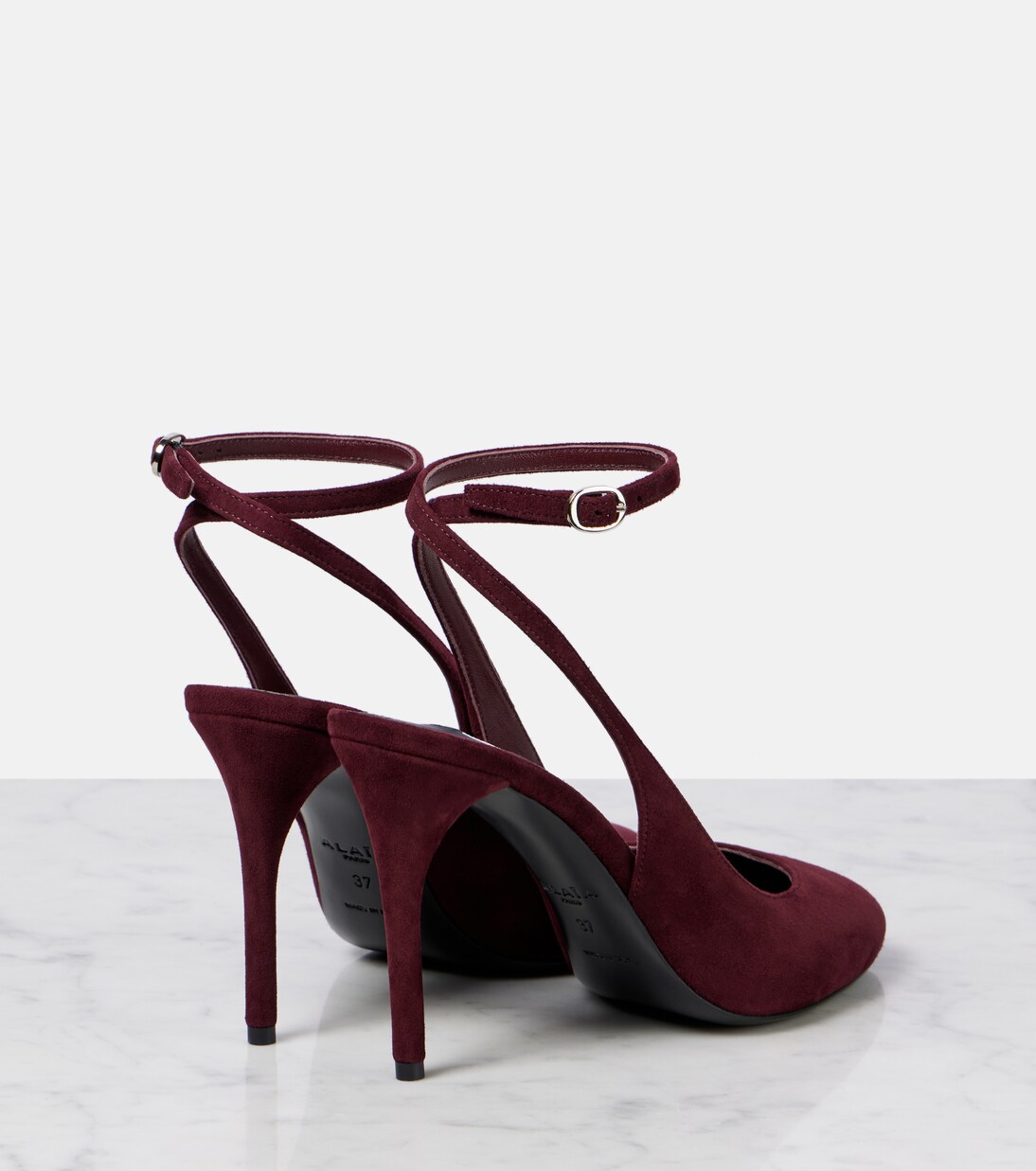 Escarpins slingback Decolette 90 en daim | Alaïa