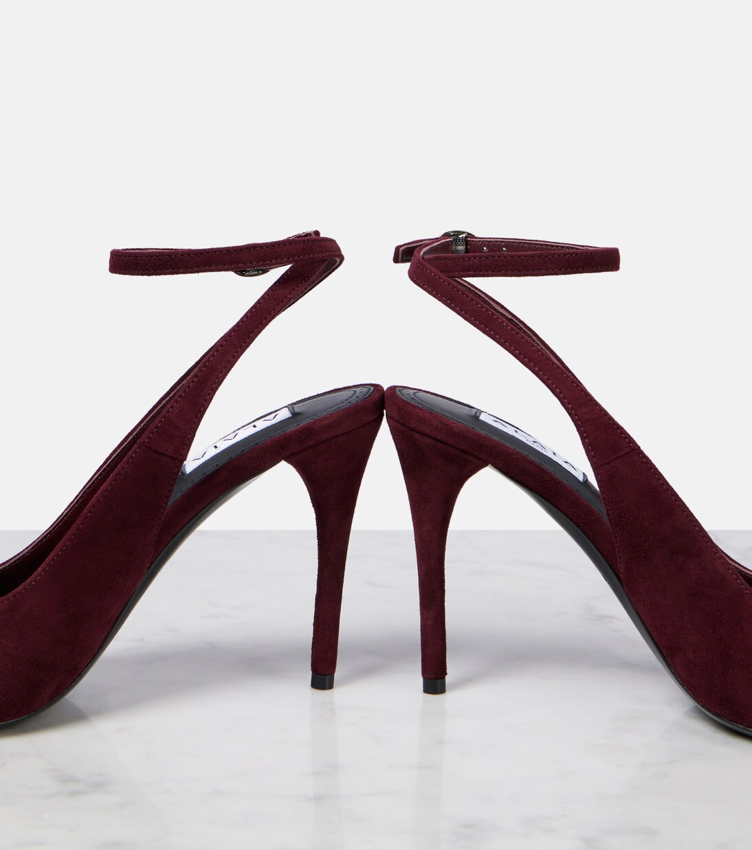 Escarpins slingback Decolette 90 en daim | Alaïa