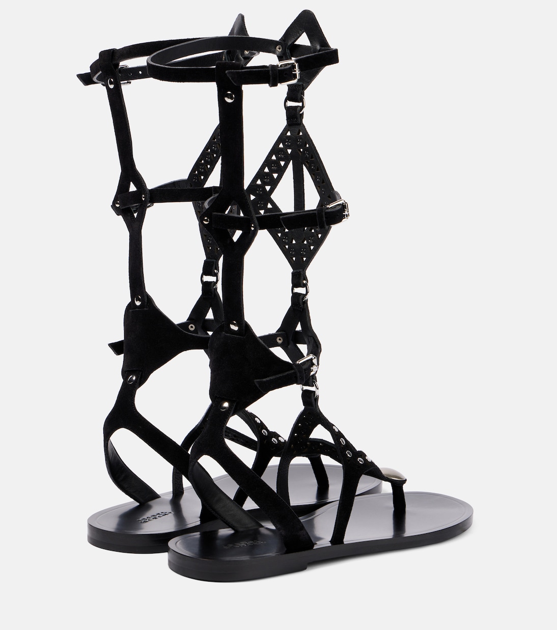 Verzierte Römersandalen Boham aus Veloursleder | Isabel Marant