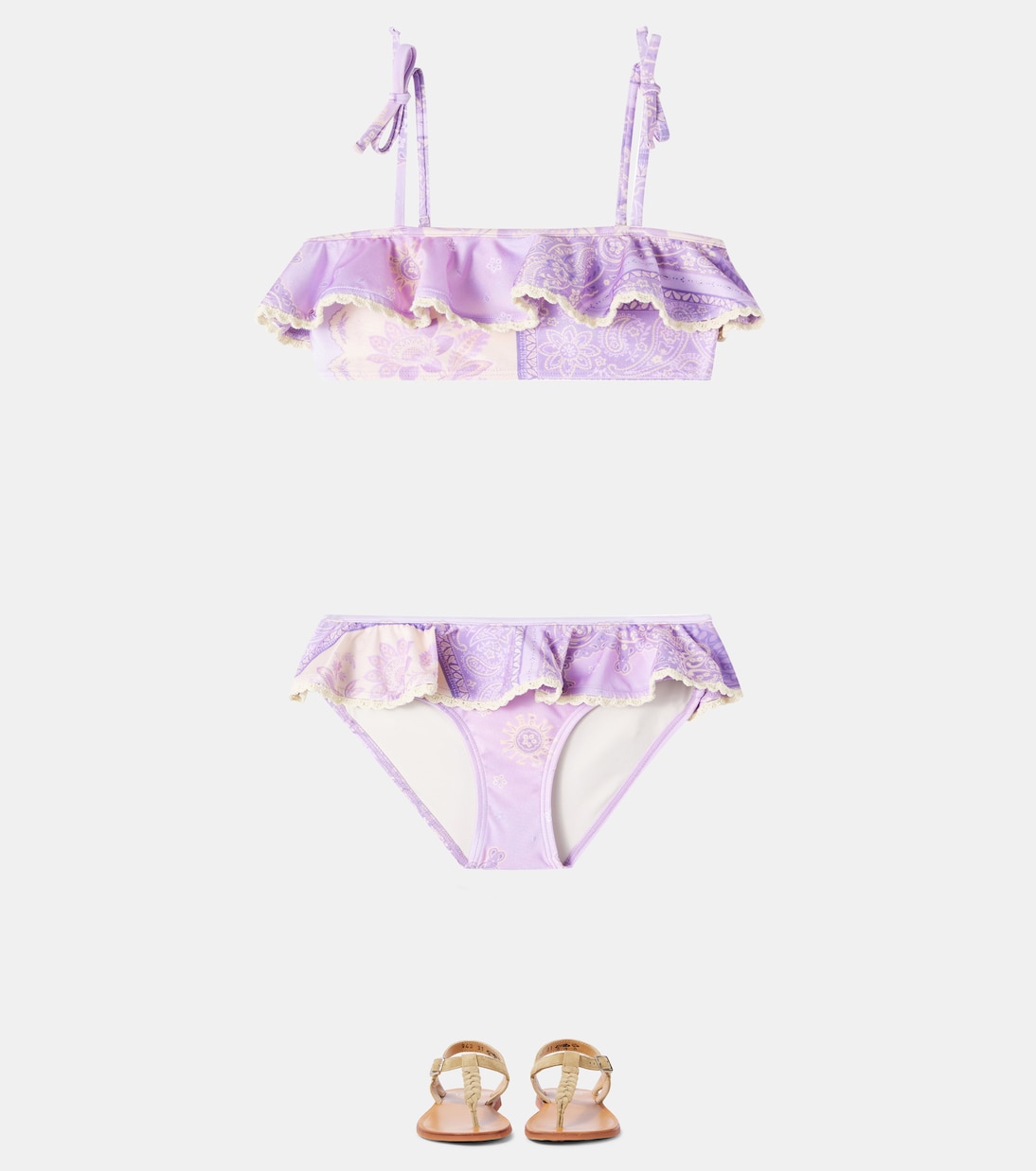 Lucky paisley ruffled bikini | Zimmermann Kids