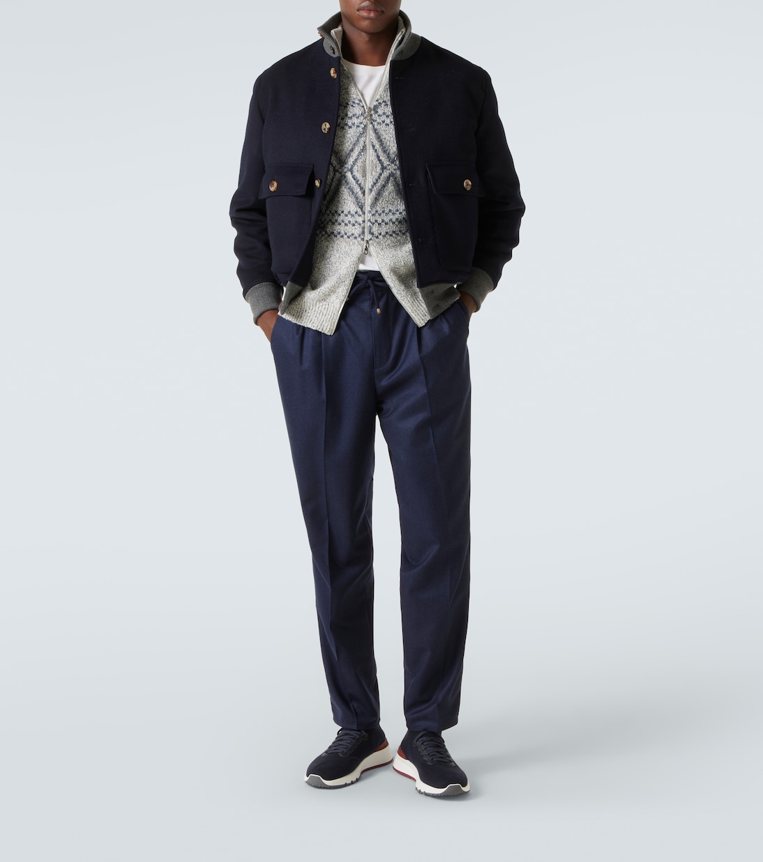 Pantalones rectos de lana virgen | Brunello Cucinelli