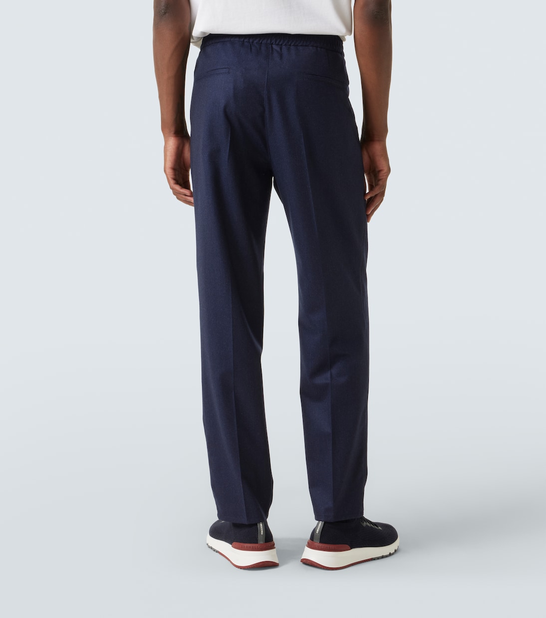 Pantalones rectos de lana virgen | Brunello Cucinelli