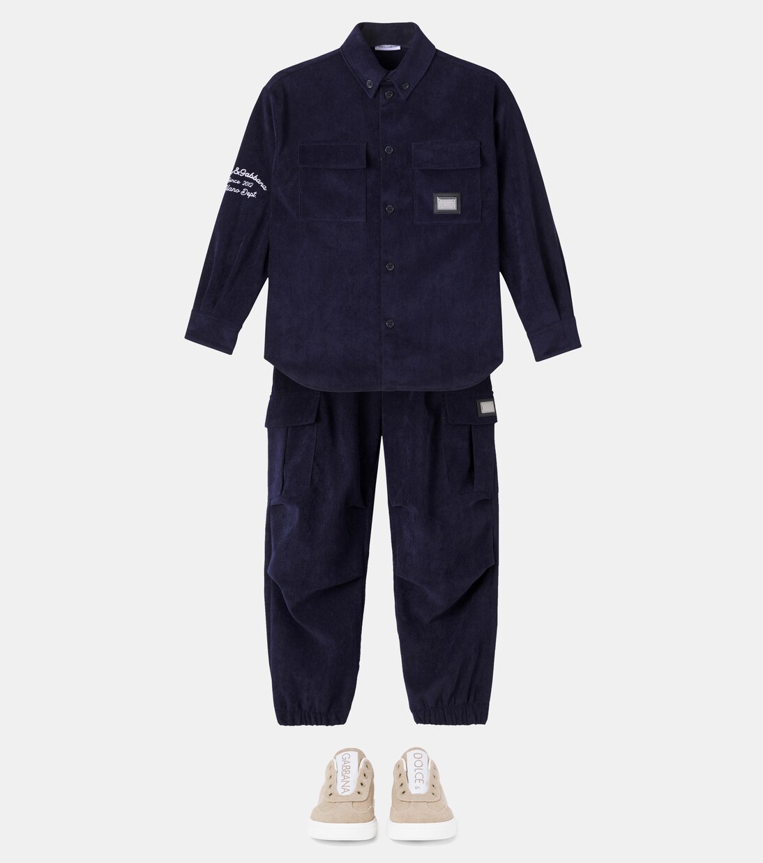 Logo corduroy cargo pants | Dolce&Gabbana Kids