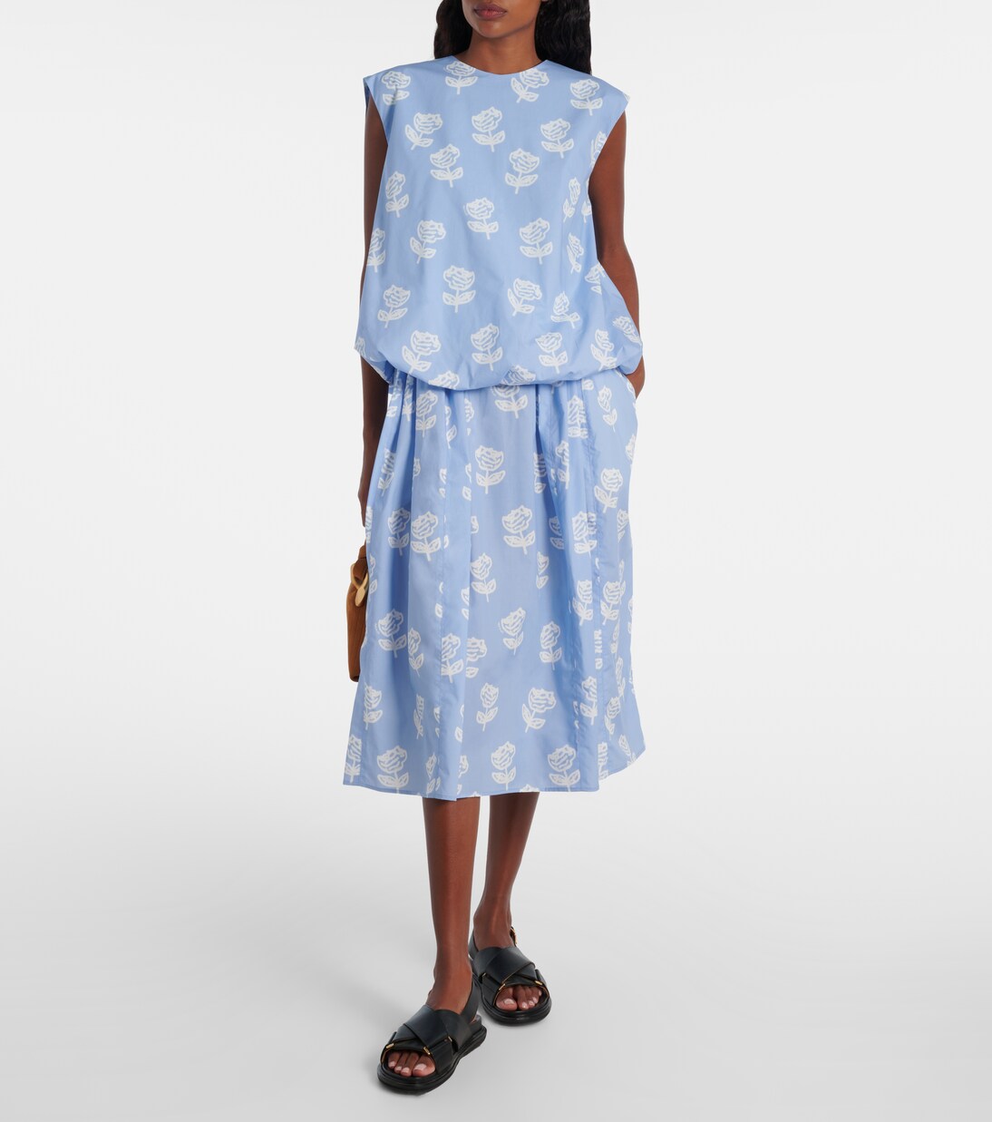 Midirock aus Baumwollpopeline | Marni