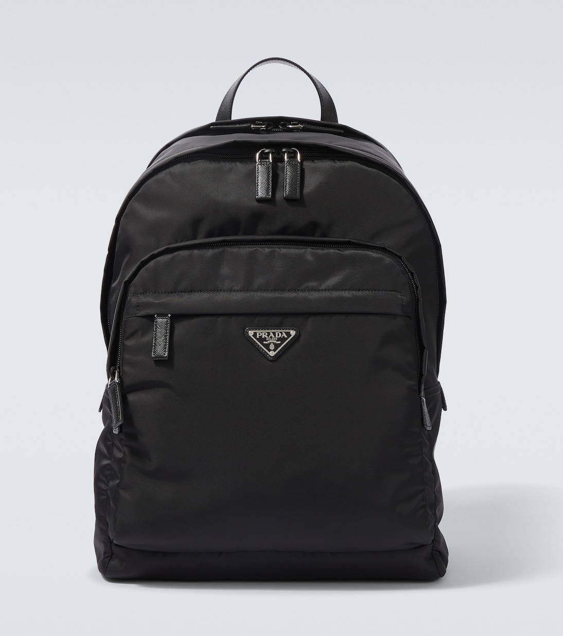 Re-Nylon leather-trimmed backpack | Prada