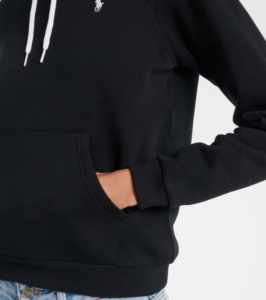 Embroidered cotton-blend jersey sweatshirt | Polo Ralph Lauren