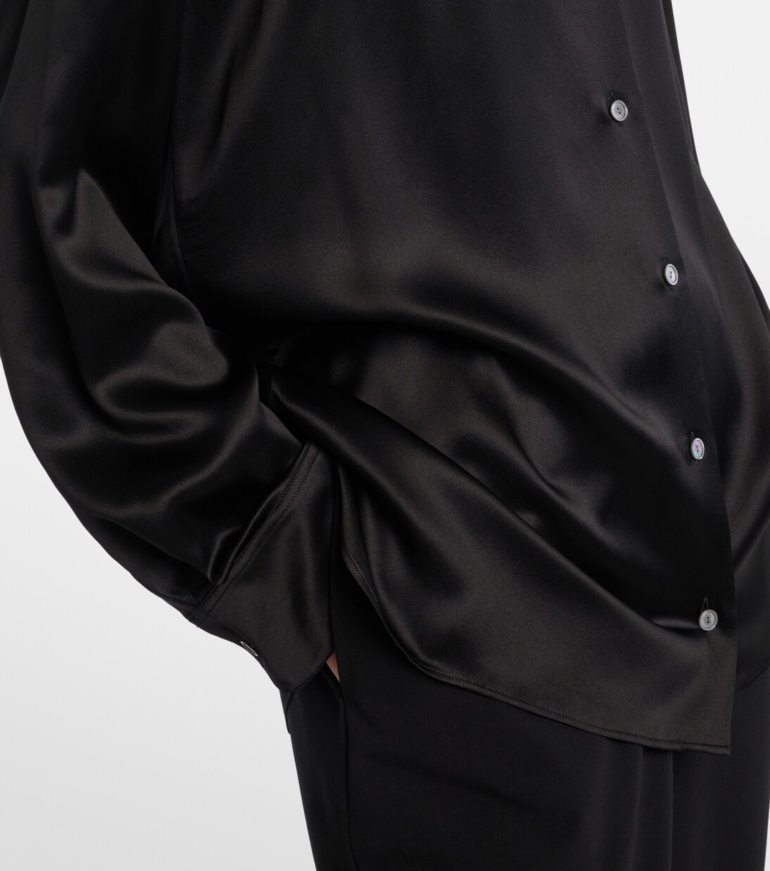 Oversize-Hemd Sisilia aus Seidensatin | The Row