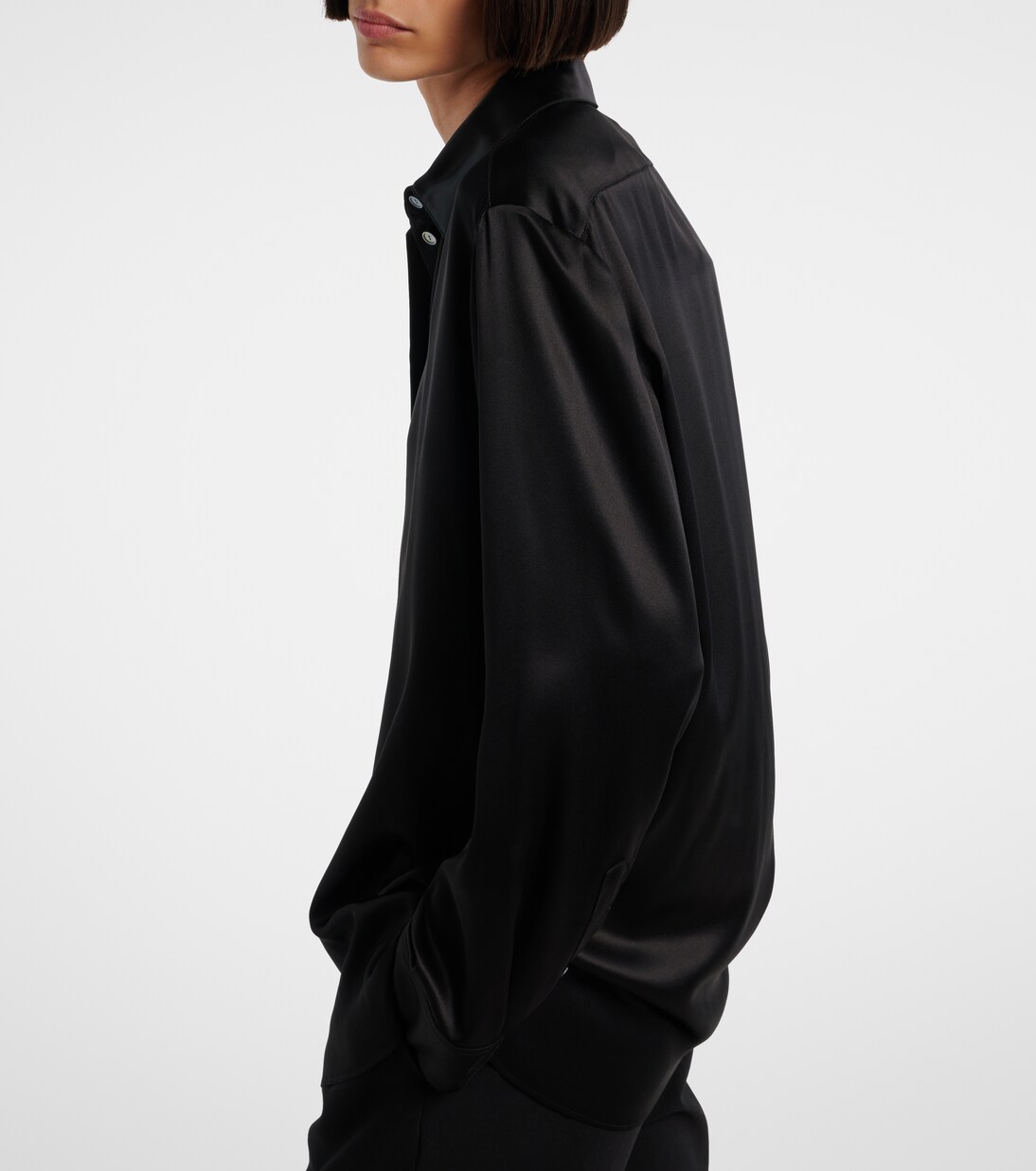 Oversize-Hemd Sisilia aus Seidensatin | The Row