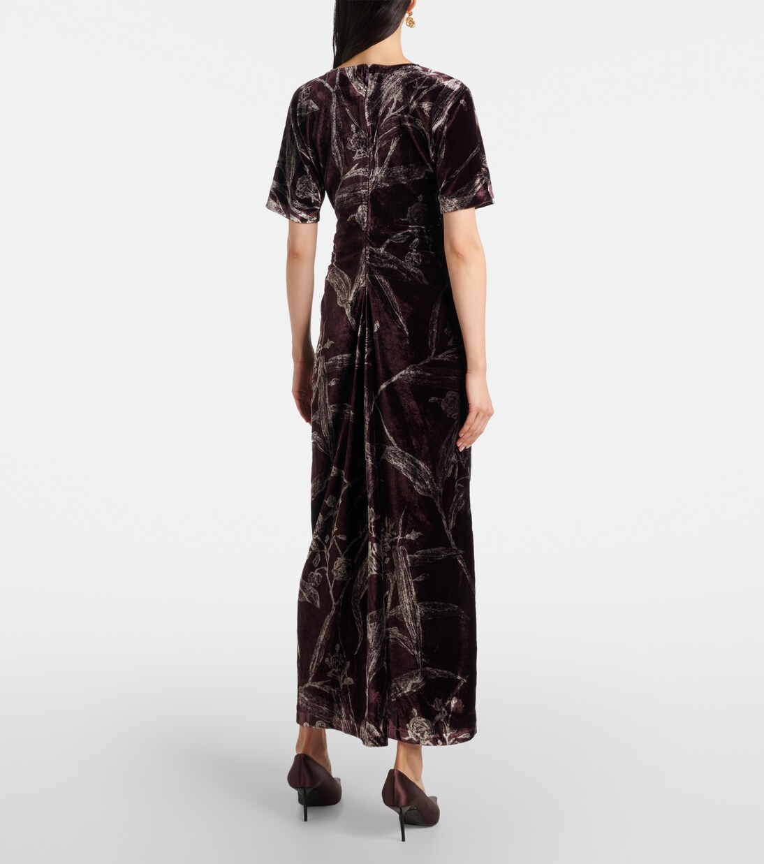 Angelica printed satin midi dress | La DoubleJ