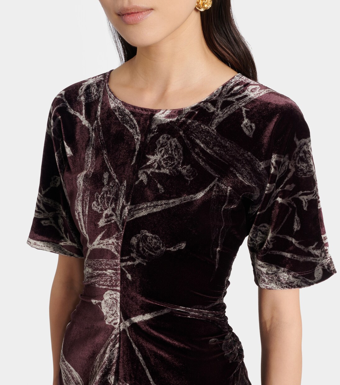Angelica printed satin midi dress | La DoubleJ