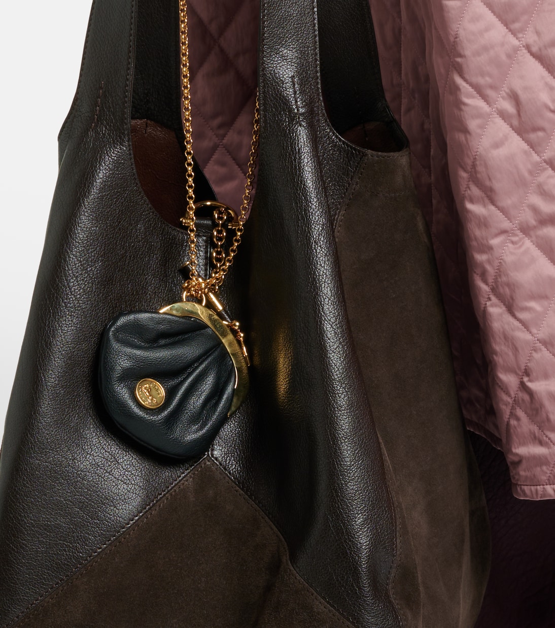 Horse Medal Micro leather coin purse with strap | Chloé