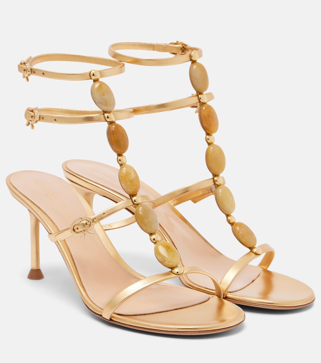 Shanti 70 embellished leather sandals | Gianvito Rossi