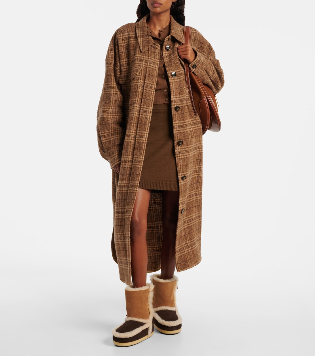 EVX shearling-trimmed suede ankle boots | Moon Boot