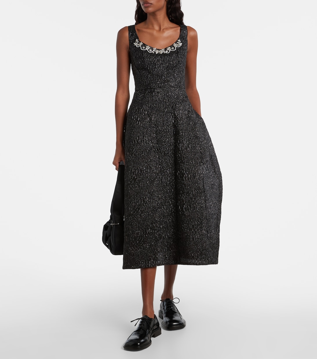 Verziertes Cocktailkleid aus Lamé | Simone Rocha