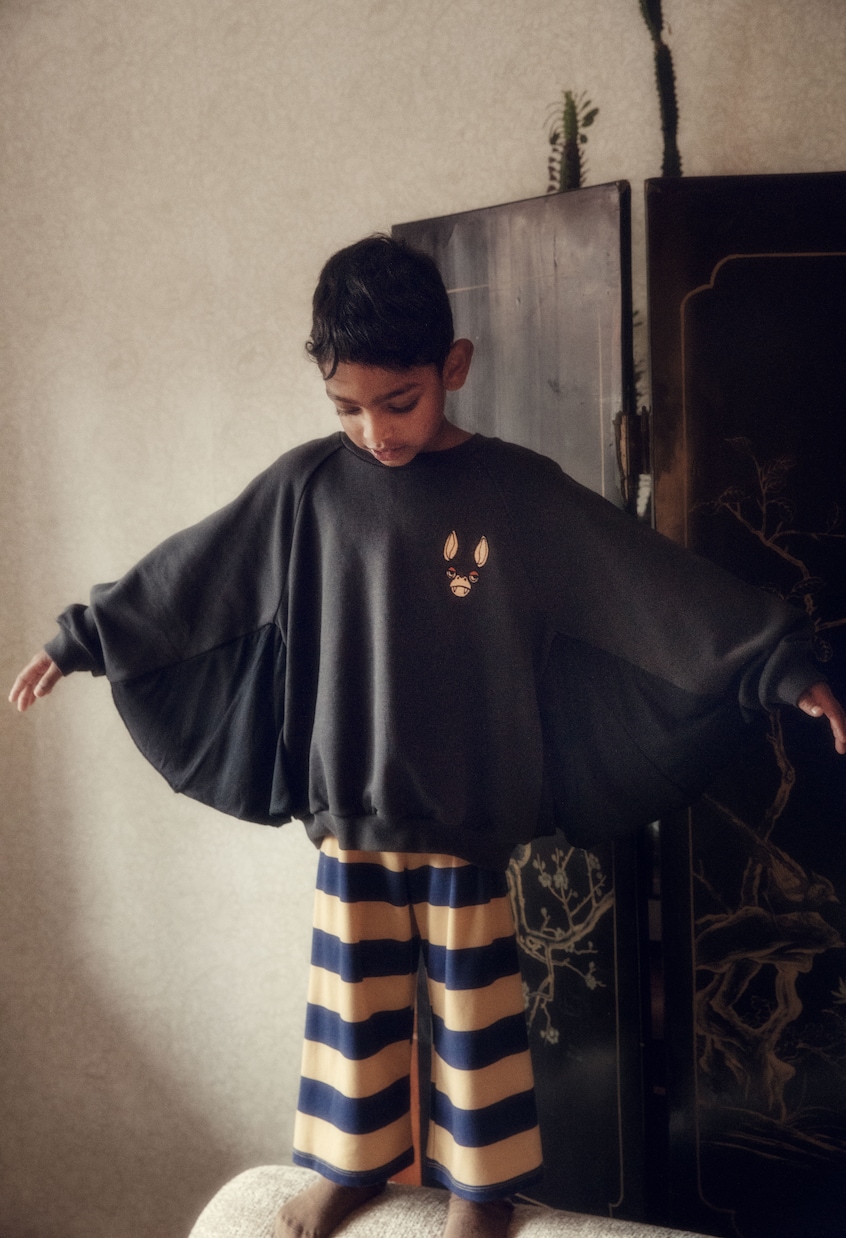 Besticktes Sweatshirt aus Baumwoll-Jersey  | Mini Rodini