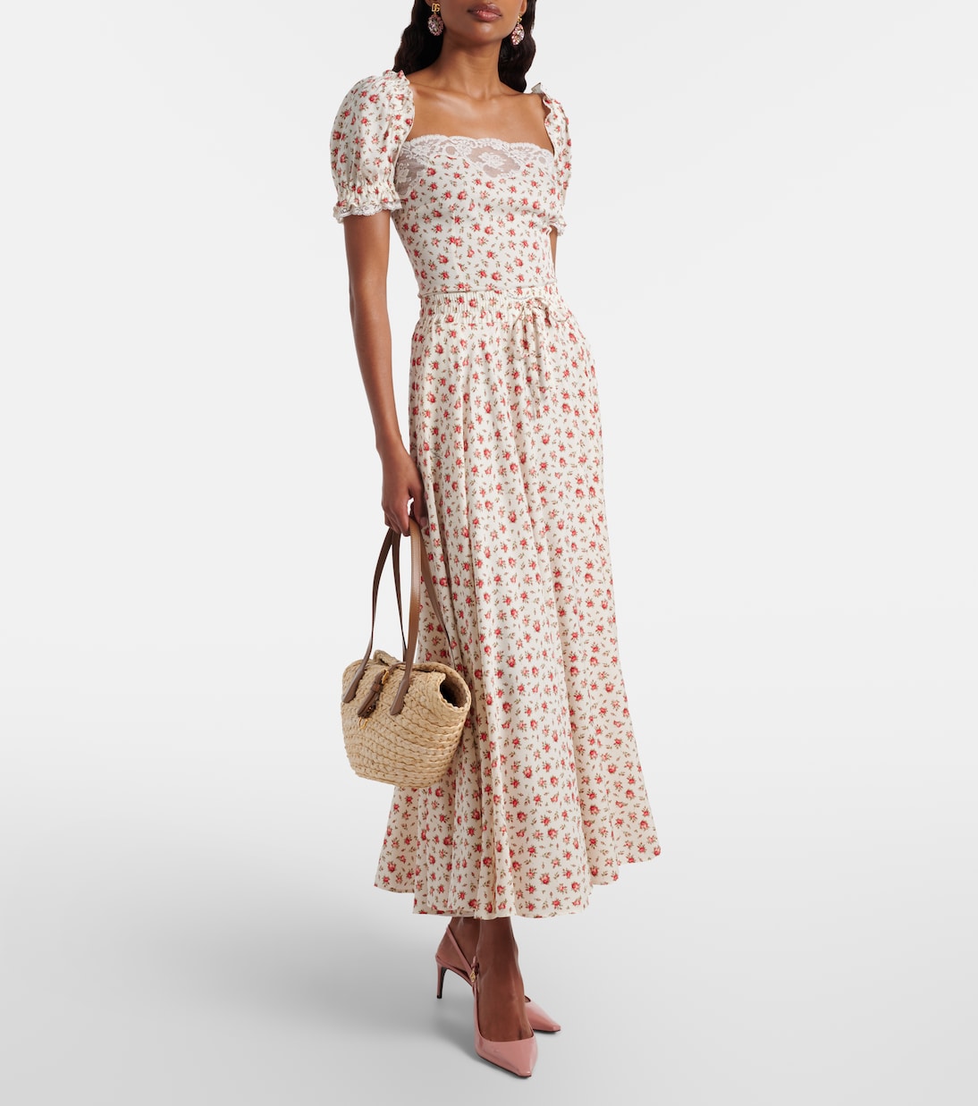 Top aus Charmeuse mit Spitze | Dolce&Gabbana