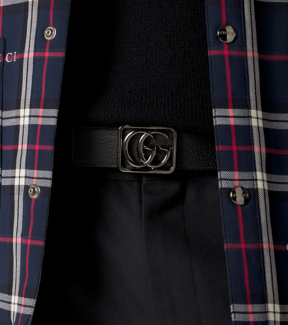 Wendbarer Gürtel Double G aus Leder | Gucci