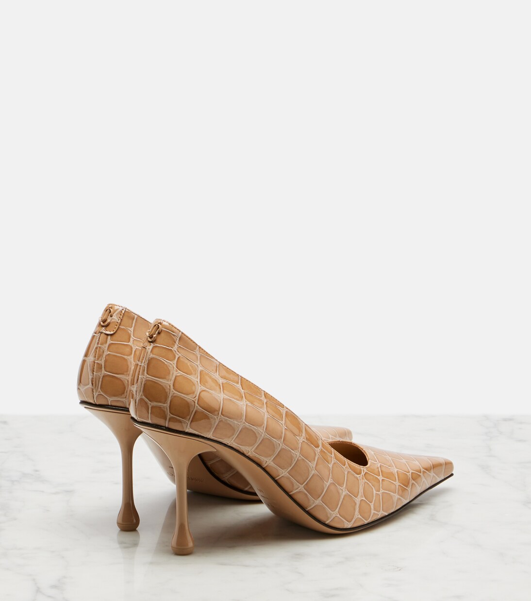 Escarpins Ixia en cuir verni à effet croco | Jimmy Choo