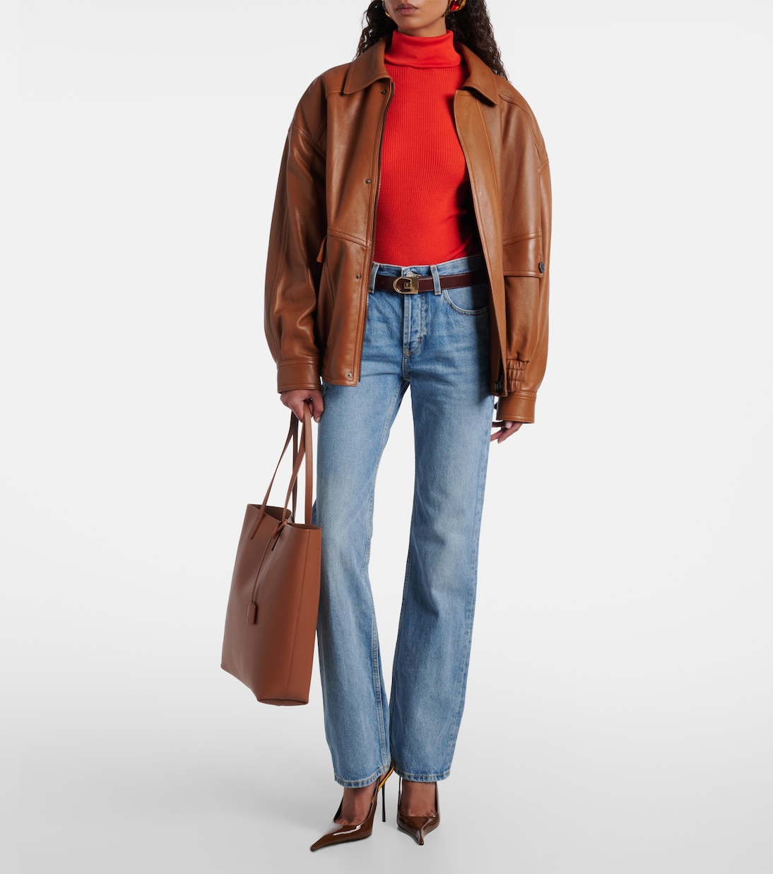 Shopping leather tote bag | Saint Laurent