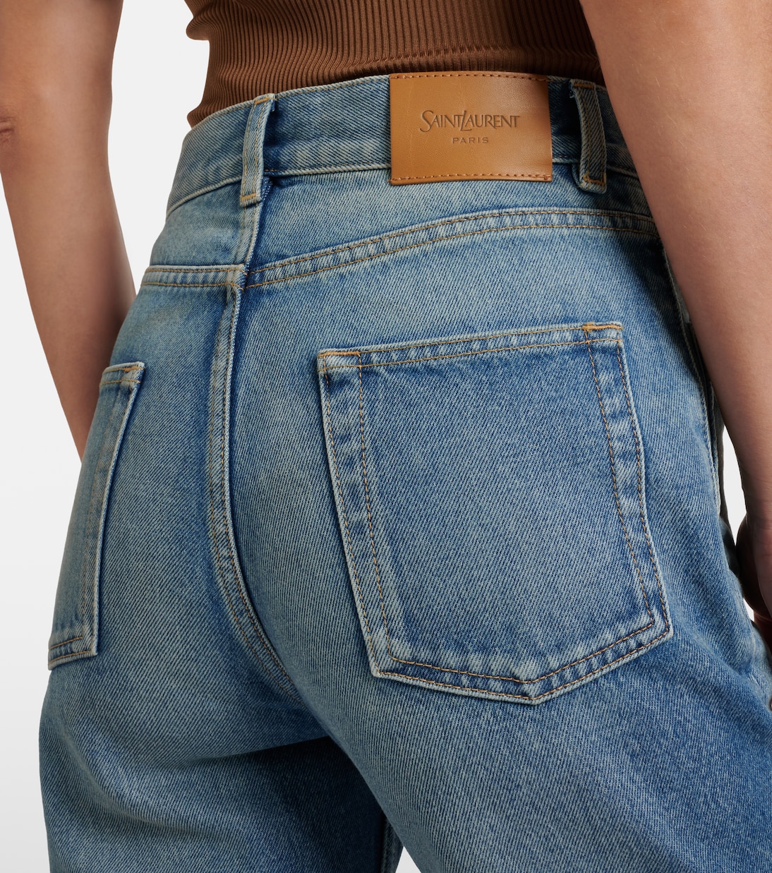 Jean ample 70’s à taille haute | Saint Laurent