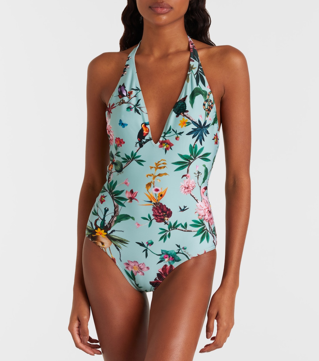 Printed halterneck swimsuit | La DoubleJ