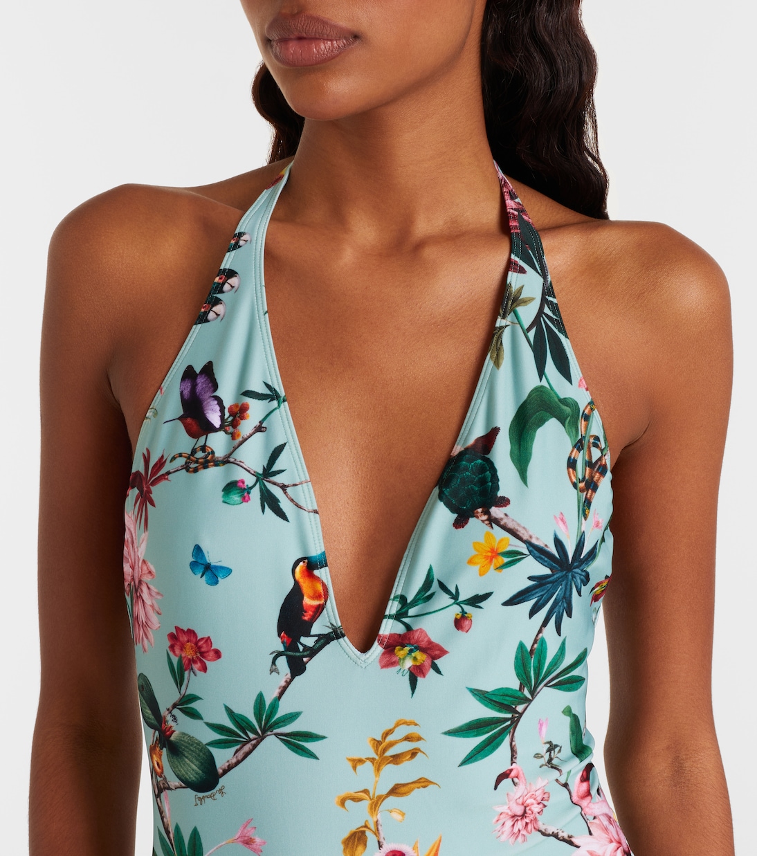 Printed halterneck swimsuit | La DoubleJ