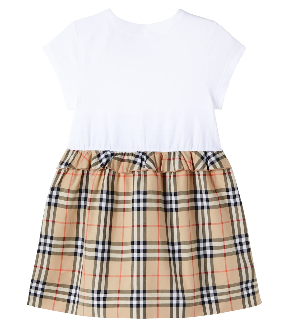 Burberry Check ruffled cotton-blend dress | Burberry Kids