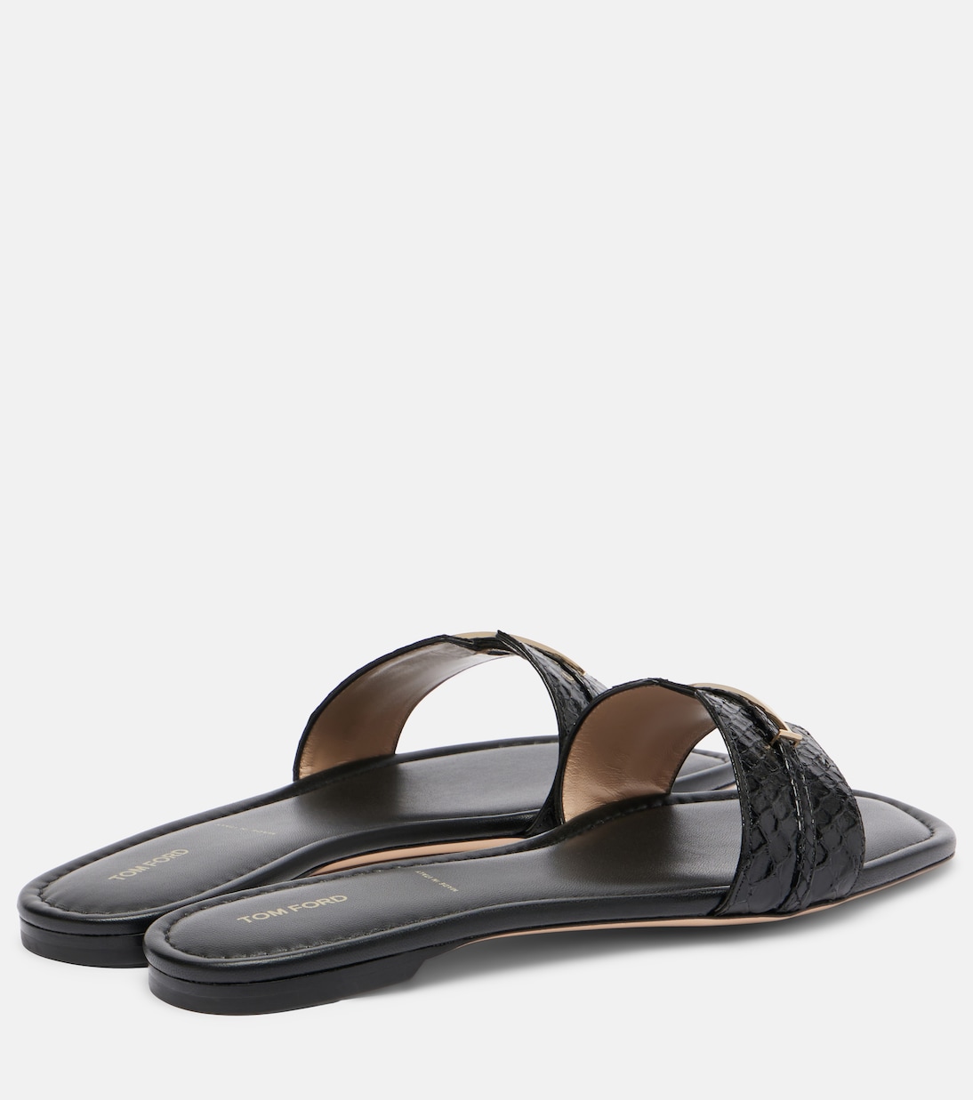Julianne croc-effect leather slides | Tom Ford