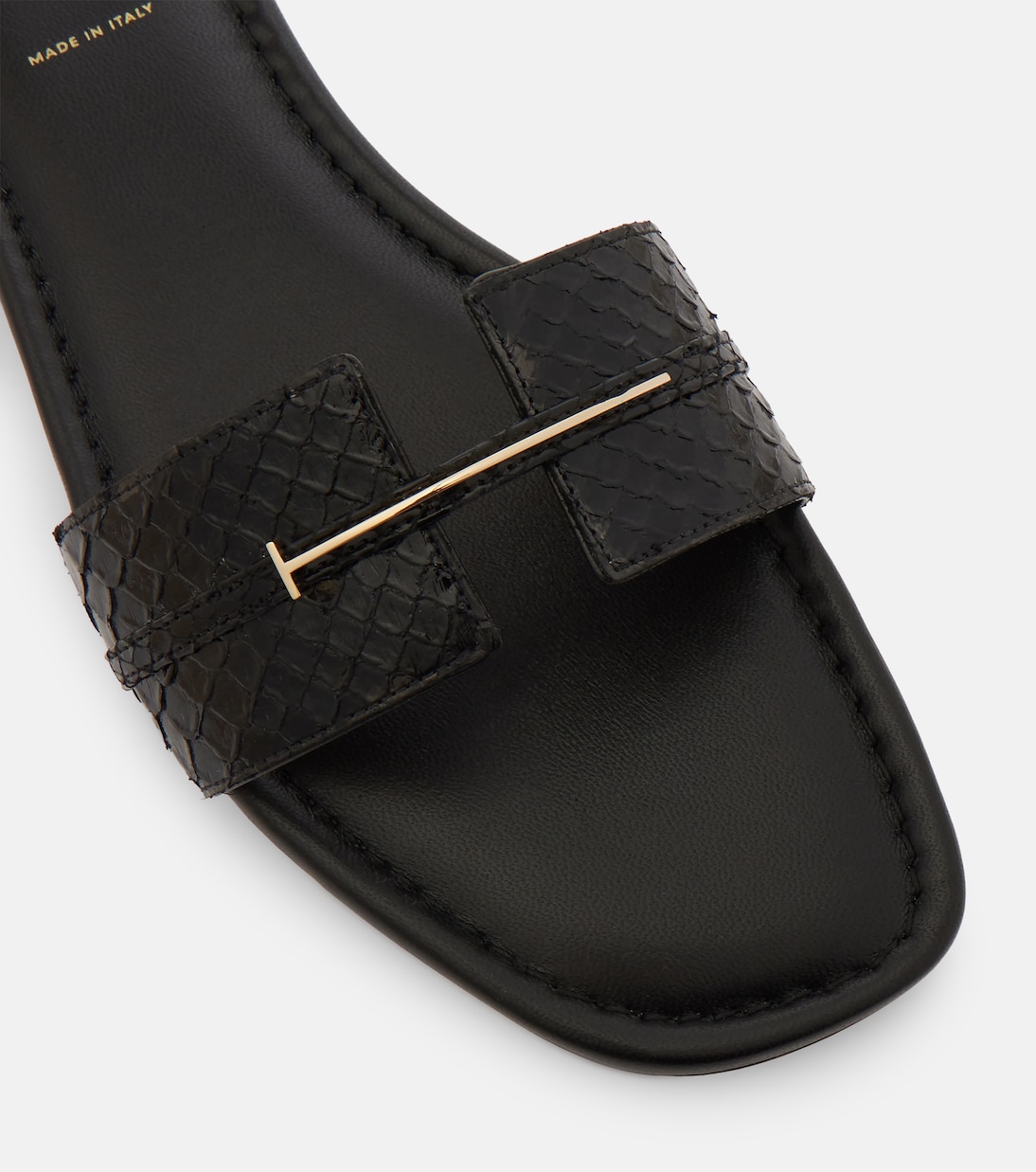 Julianne croc-effect leather slides | Tom Ford