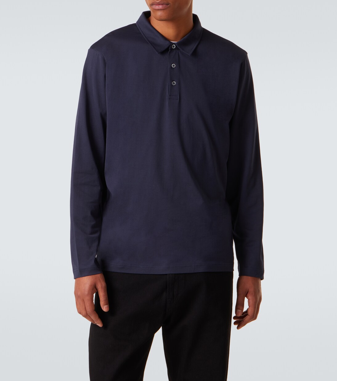 Cotton jersey polo shirt | Sunspel