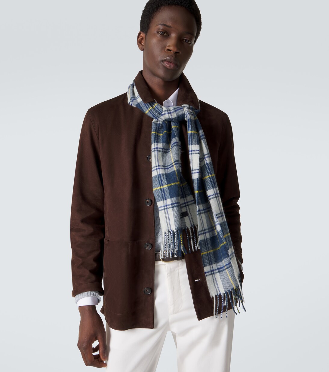 Tartan cashmere scarf | Dunhill