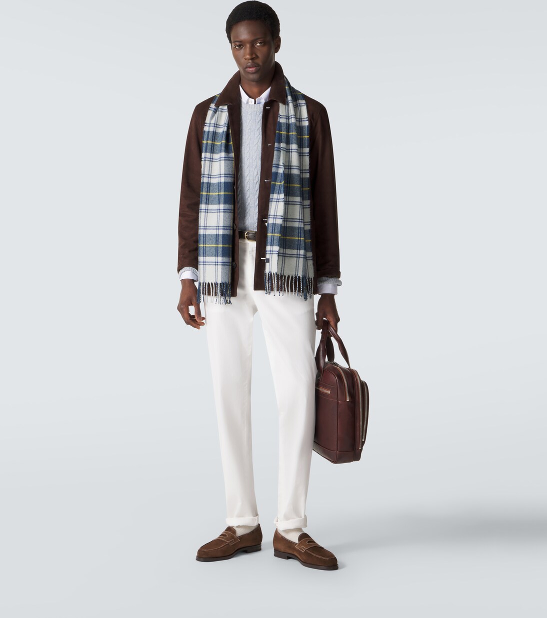 Tartan cashmere scarf | Dunhill