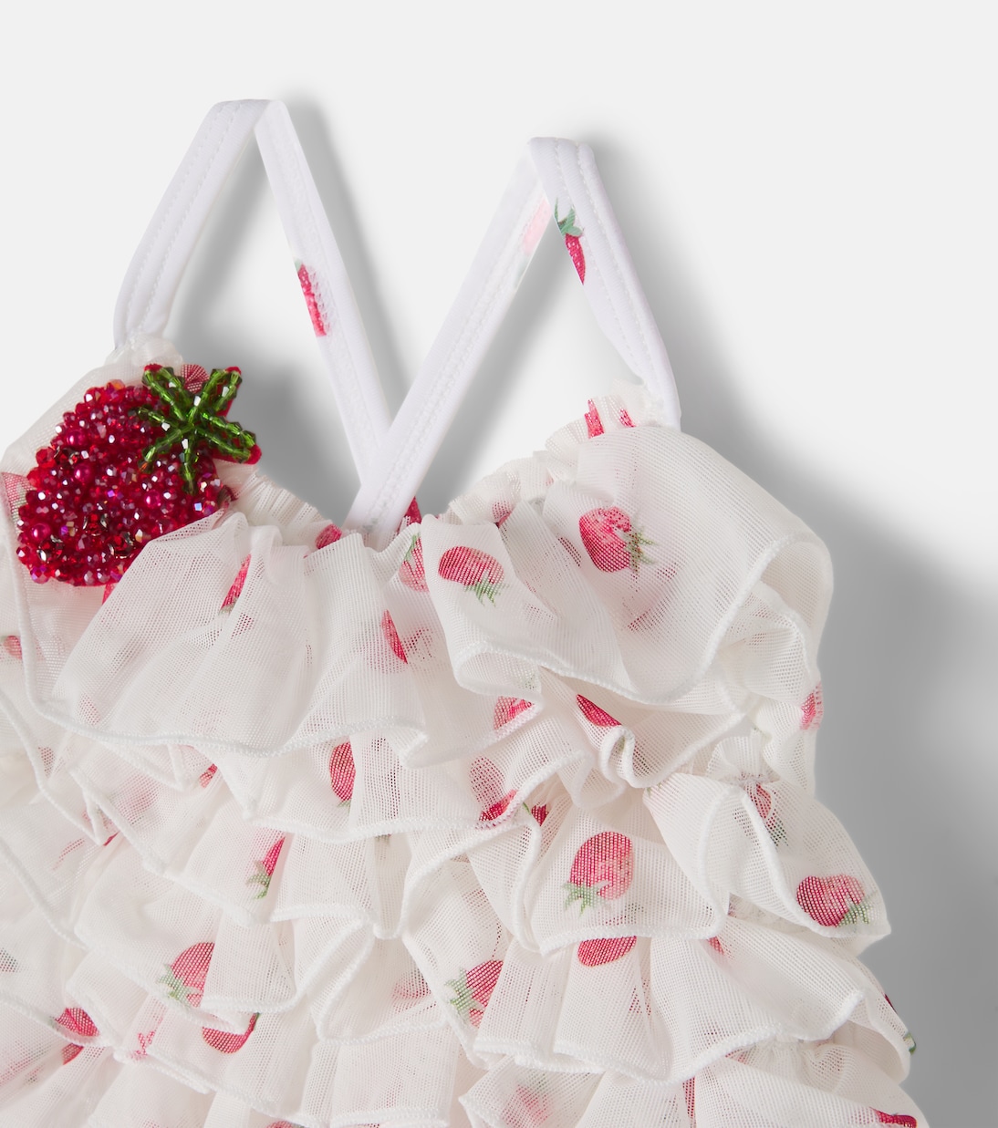 Baby Verzierter Badeanzug mit Tüll | Monnalisa