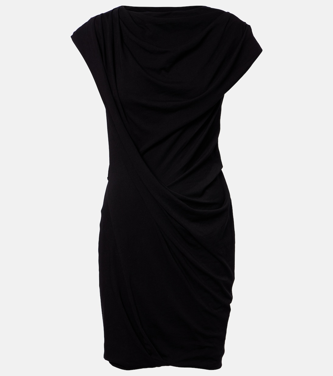 Draped cotton-blend jersey minidress | Entire Studios