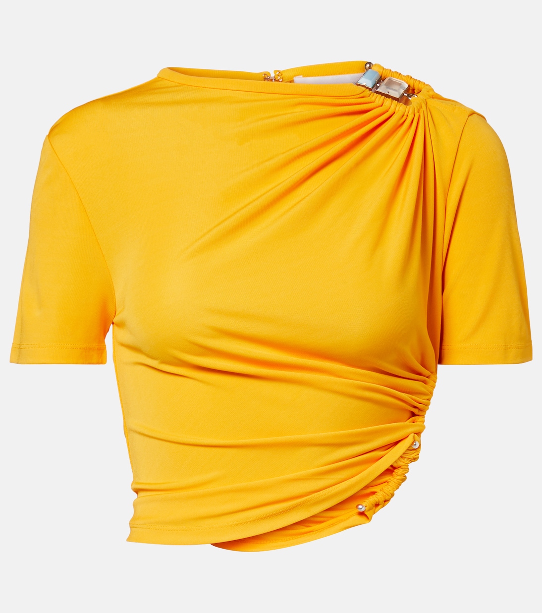 Camiseta Bezel Quartz de jersey fruncida | Christopher Esber