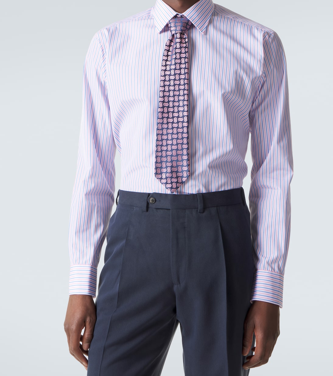 Striped cotton poplin shirt | Charvet