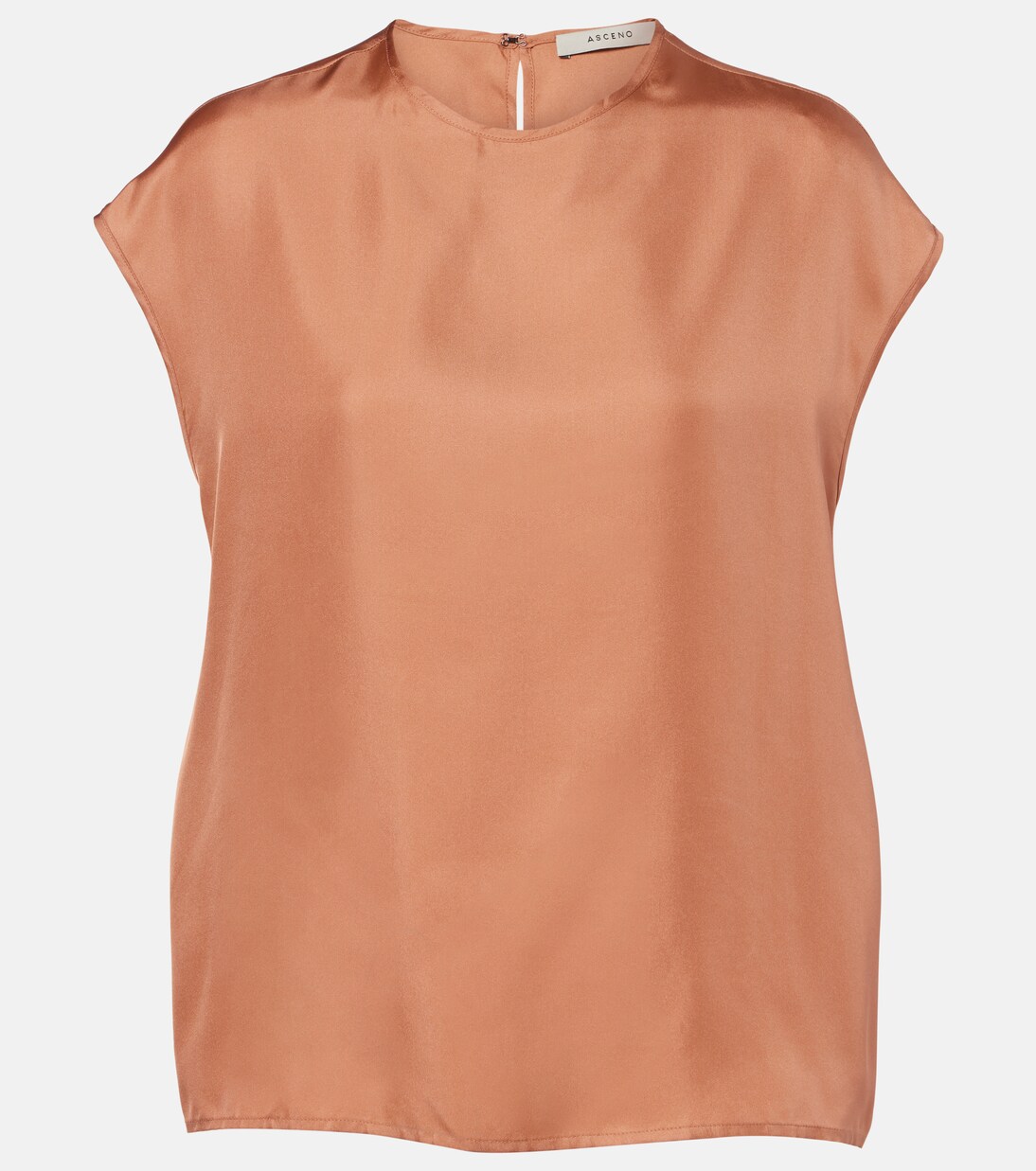 Dasha silk twill top | Asceno